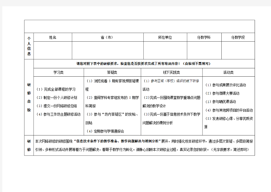 奥鹏教育研修总结作业