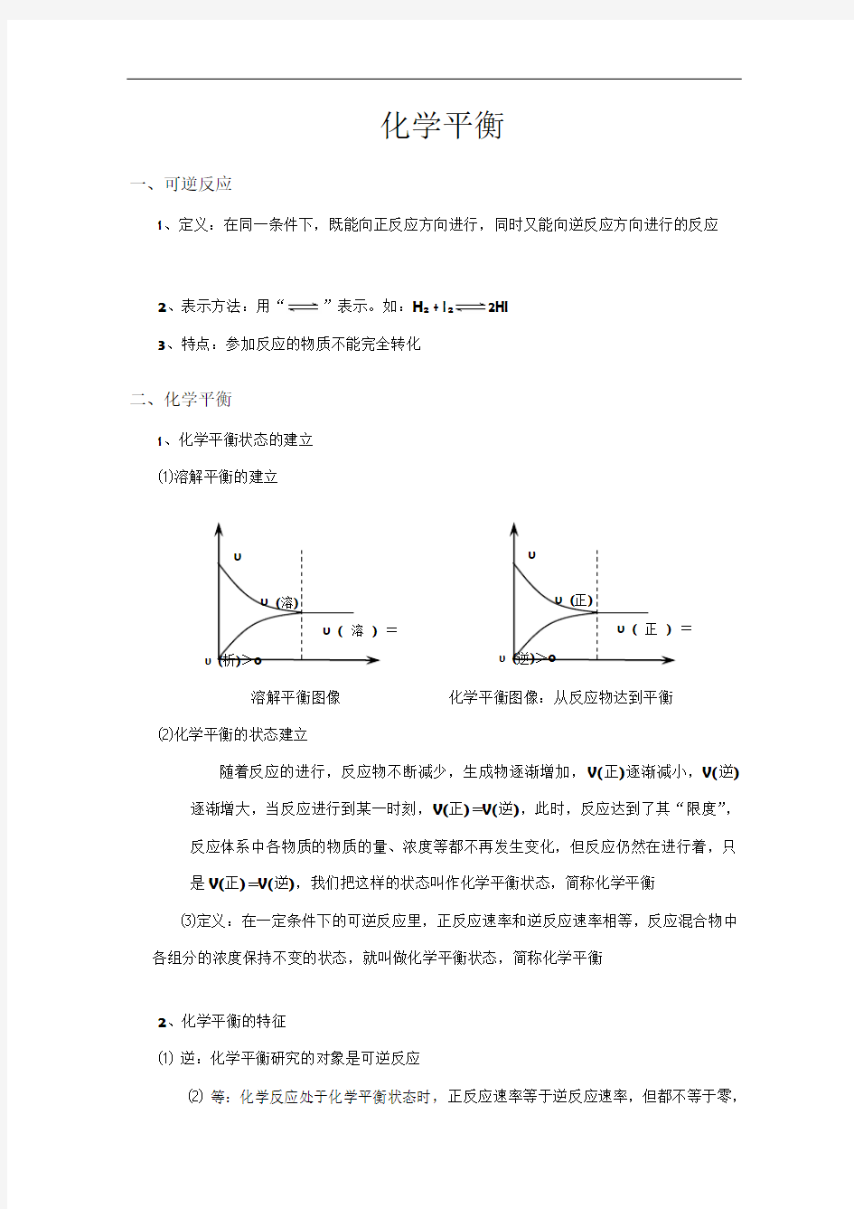 选修4_化学平衡_知识点总结