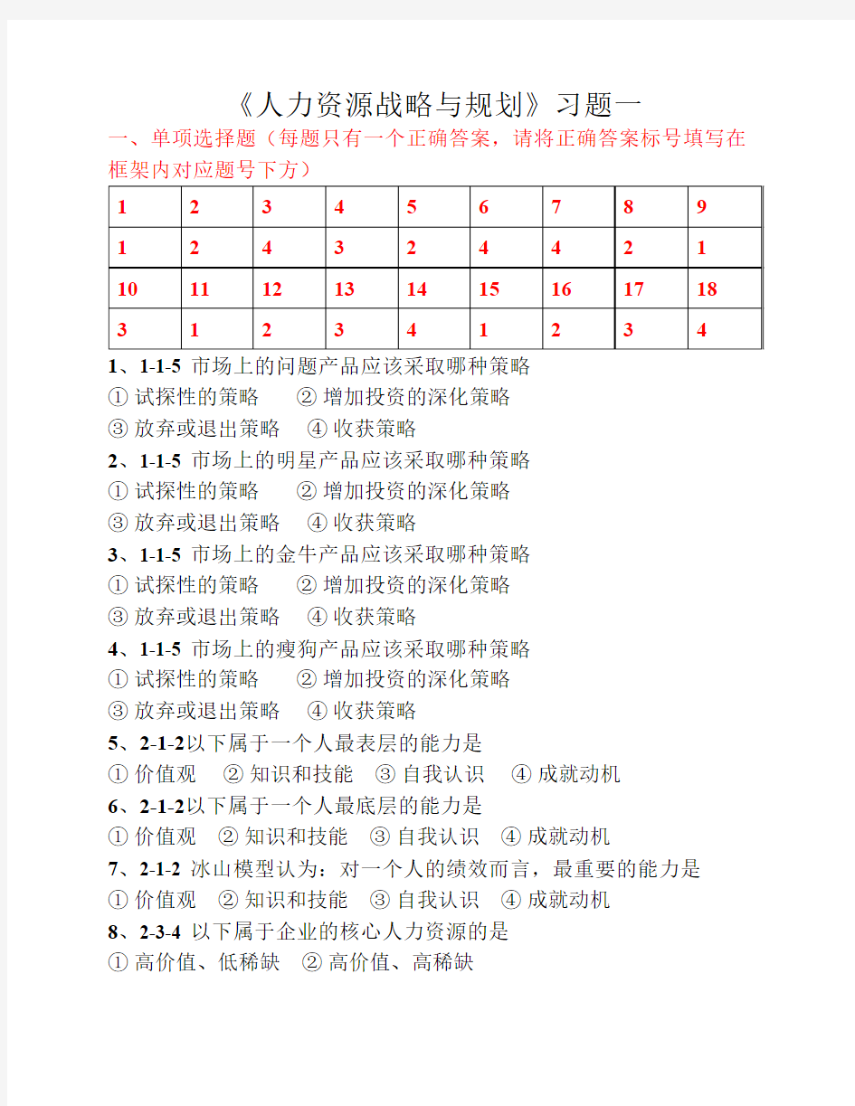 人力资源战略与规划第一次离线作业