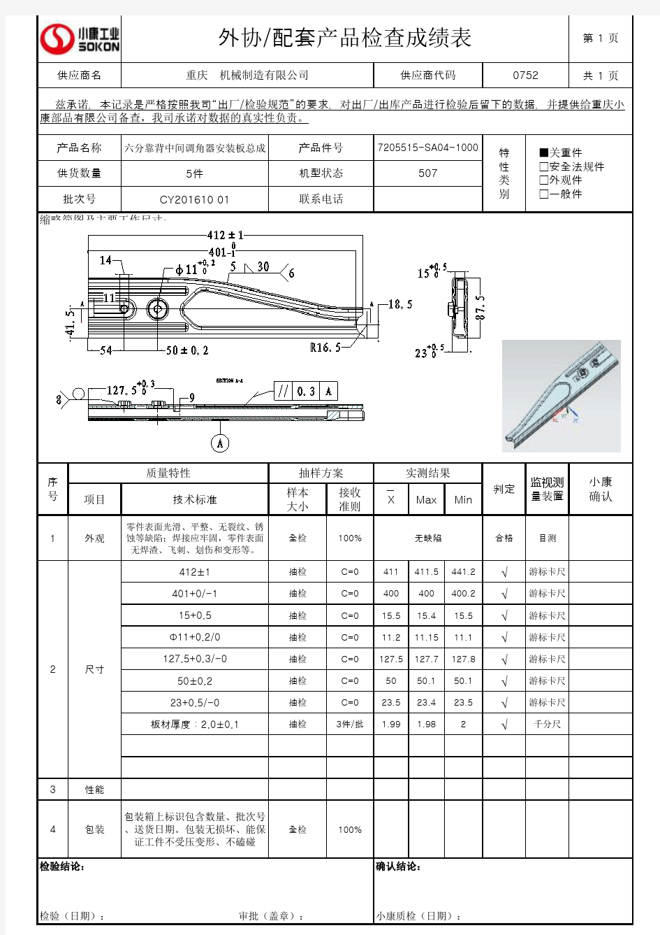 产品检测报告