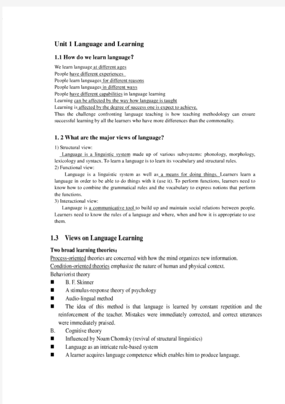 王蔷《英语教学法教程》笔记-英语教学法教程王蔷中文版