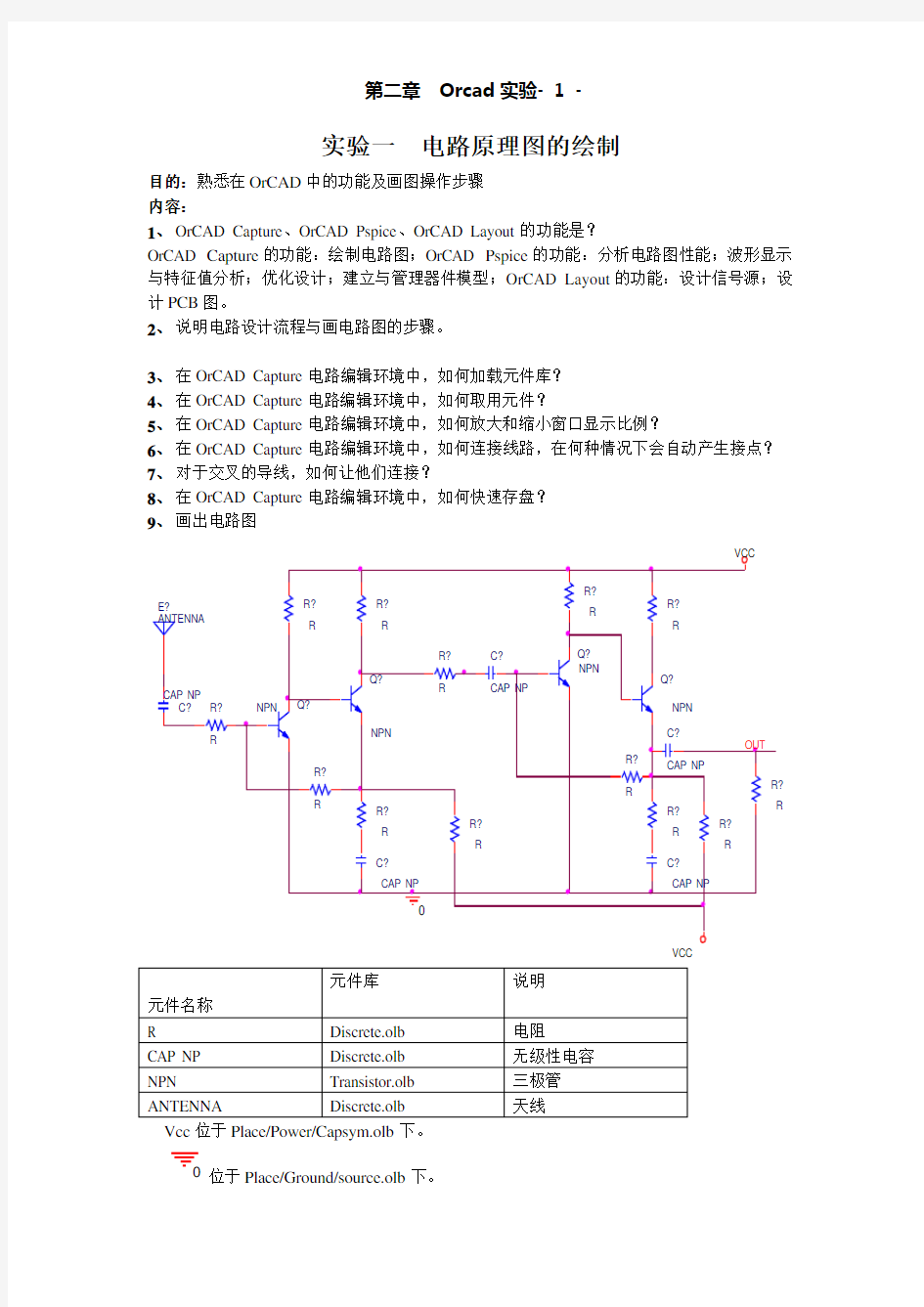 orcad实验指导书