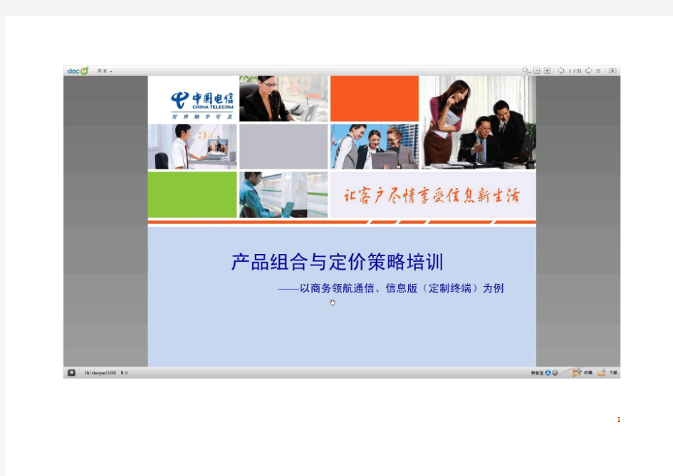中国电信政企部产品组合与定价策略培训资料