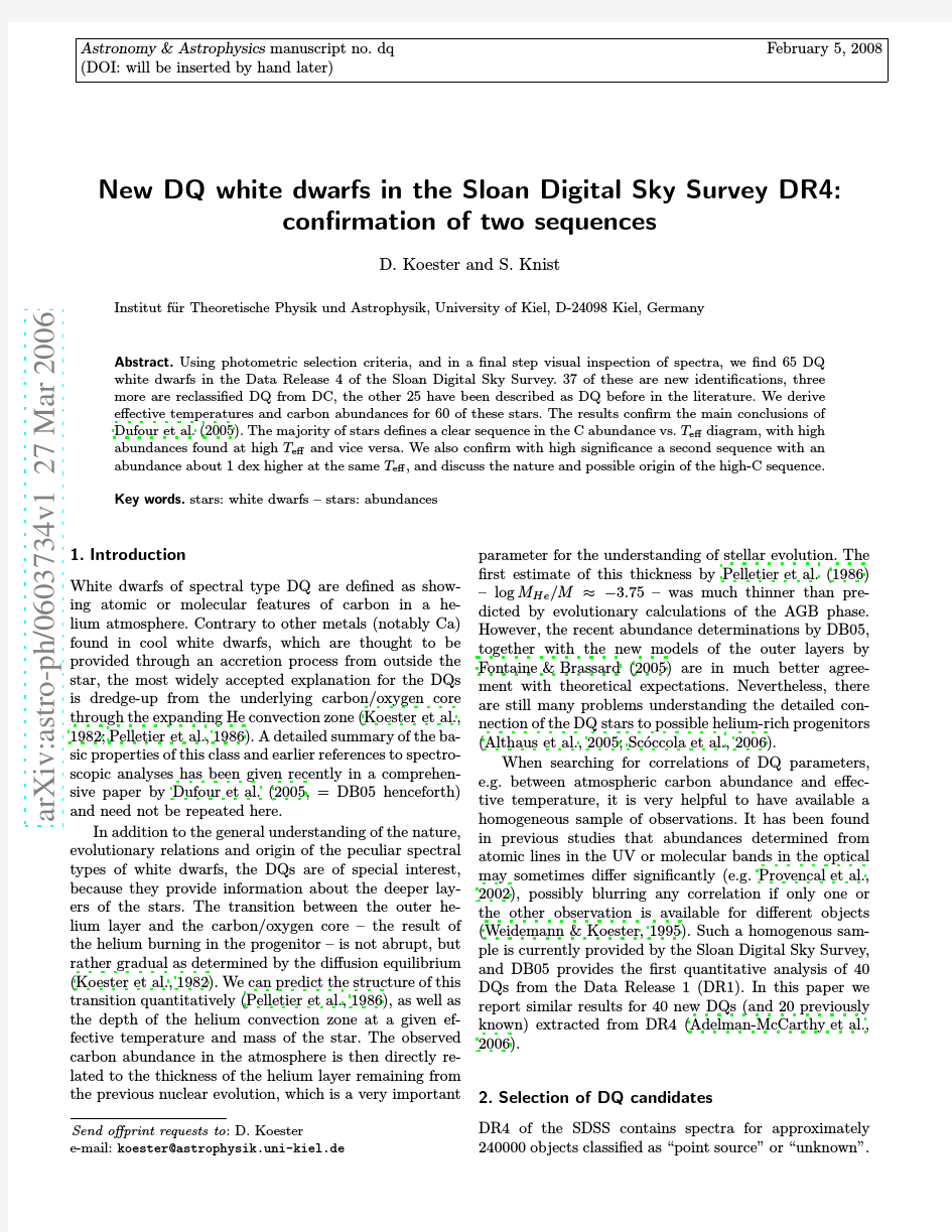 New DQ white dwarfs in the Sloan Digital Sky Survey DR4 confirmation of two sequences