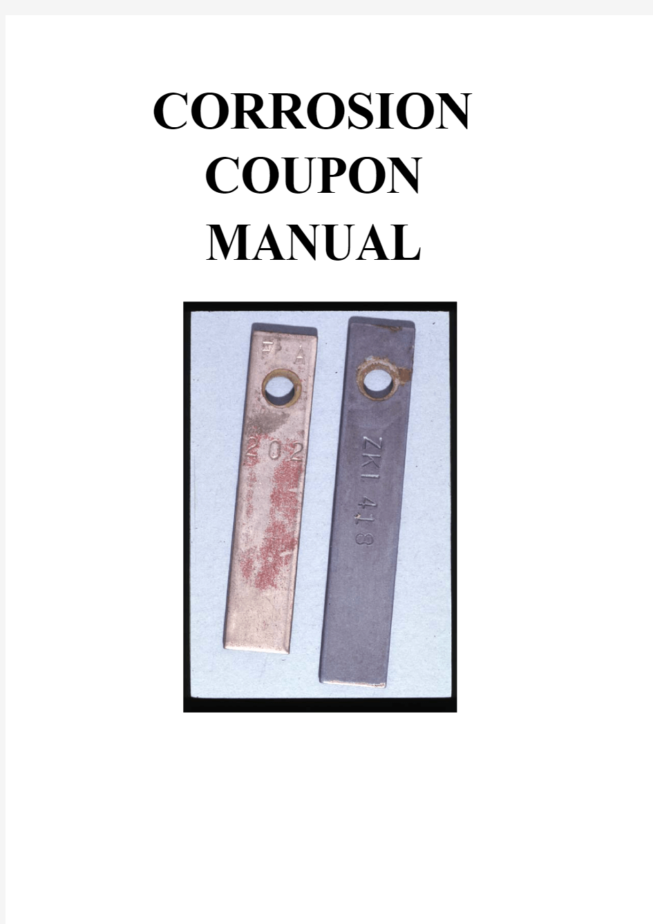 Corrosion Coupon Manual