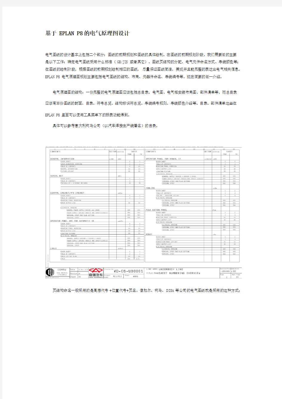 基于 EPLAN P8的电气原理图设计