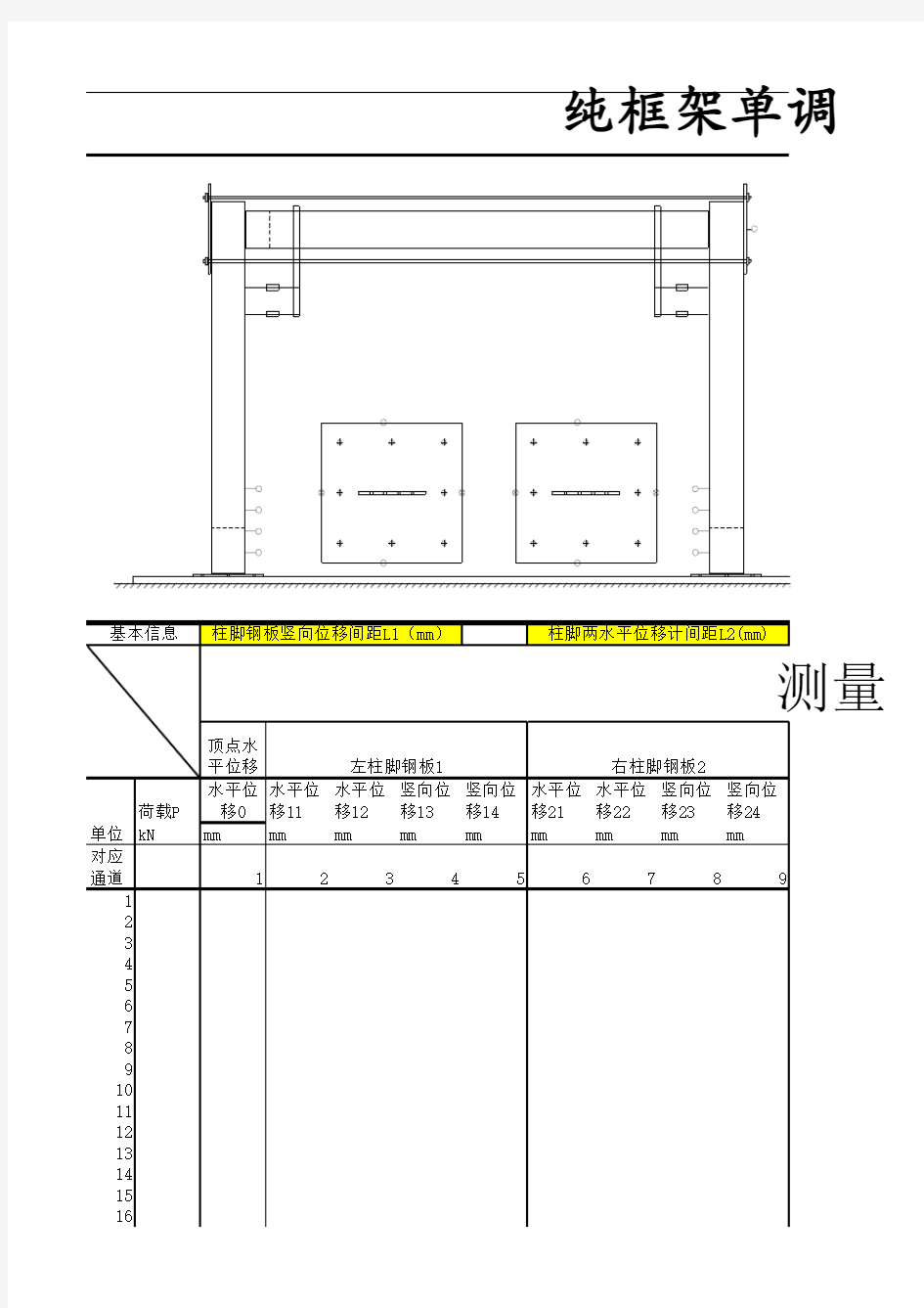 数据采集表格