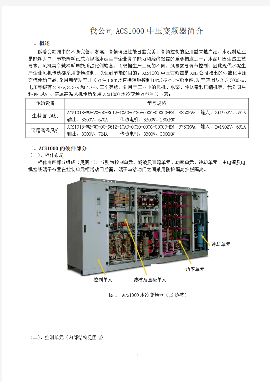 ACS1000中压变频器简介