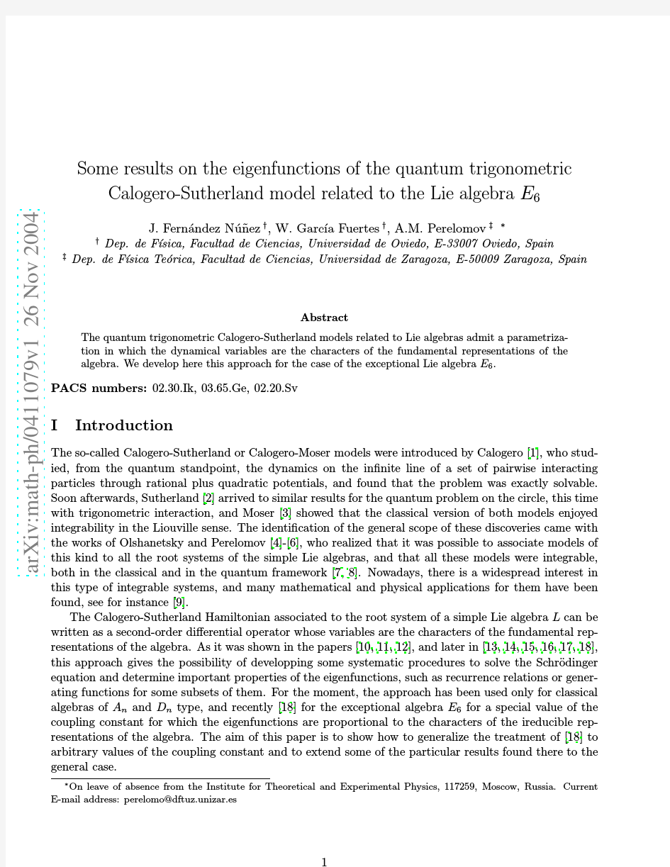 Some results on the eigenfunctions of the quantum trigonometric Calogero-Sutherland model r