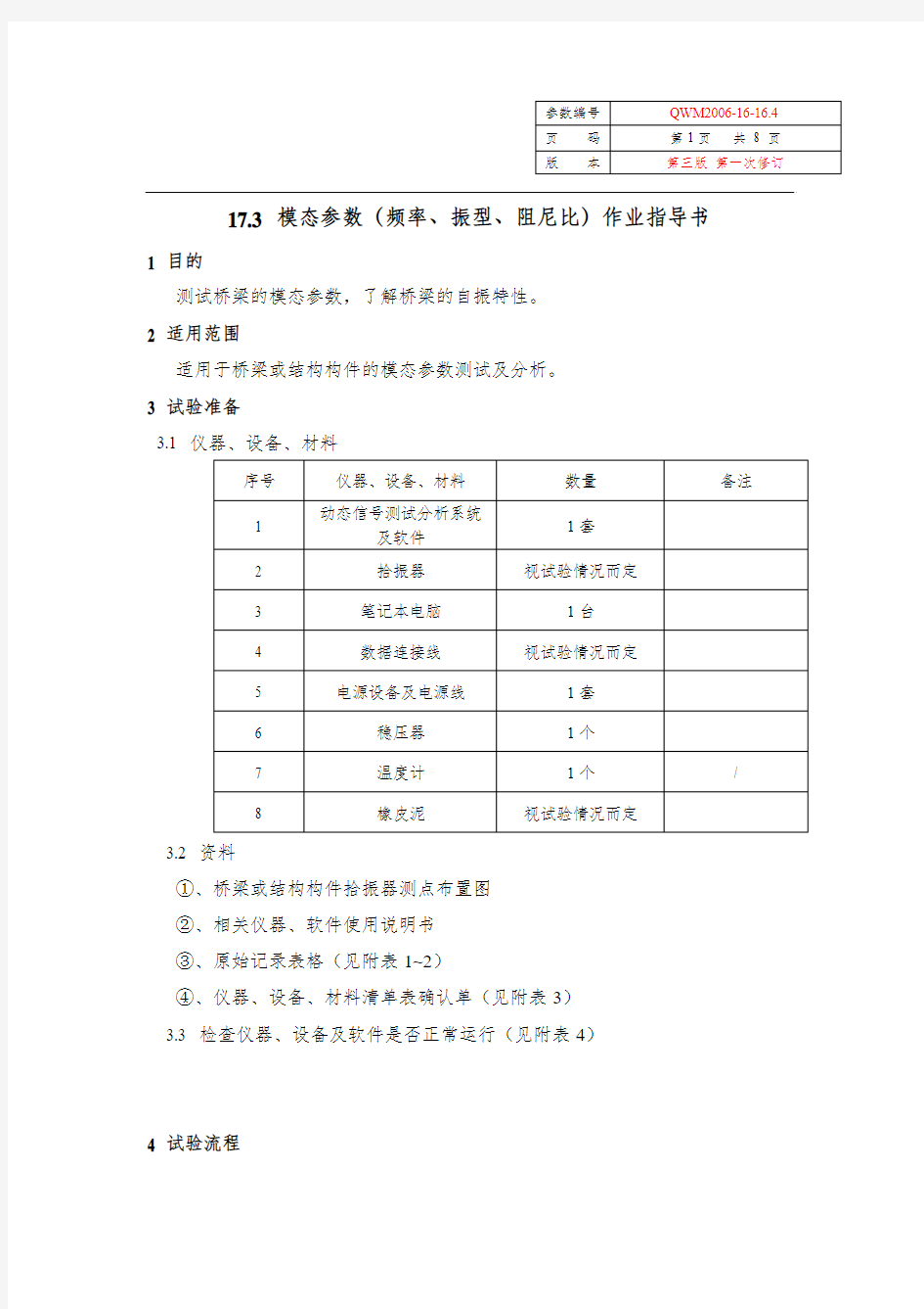 模态参数(频率、阻尼比、振型)作业指导书讲解