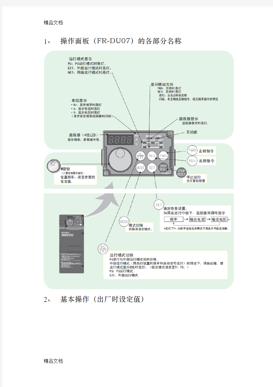 (整理)三菱通用变频器FR-A700.