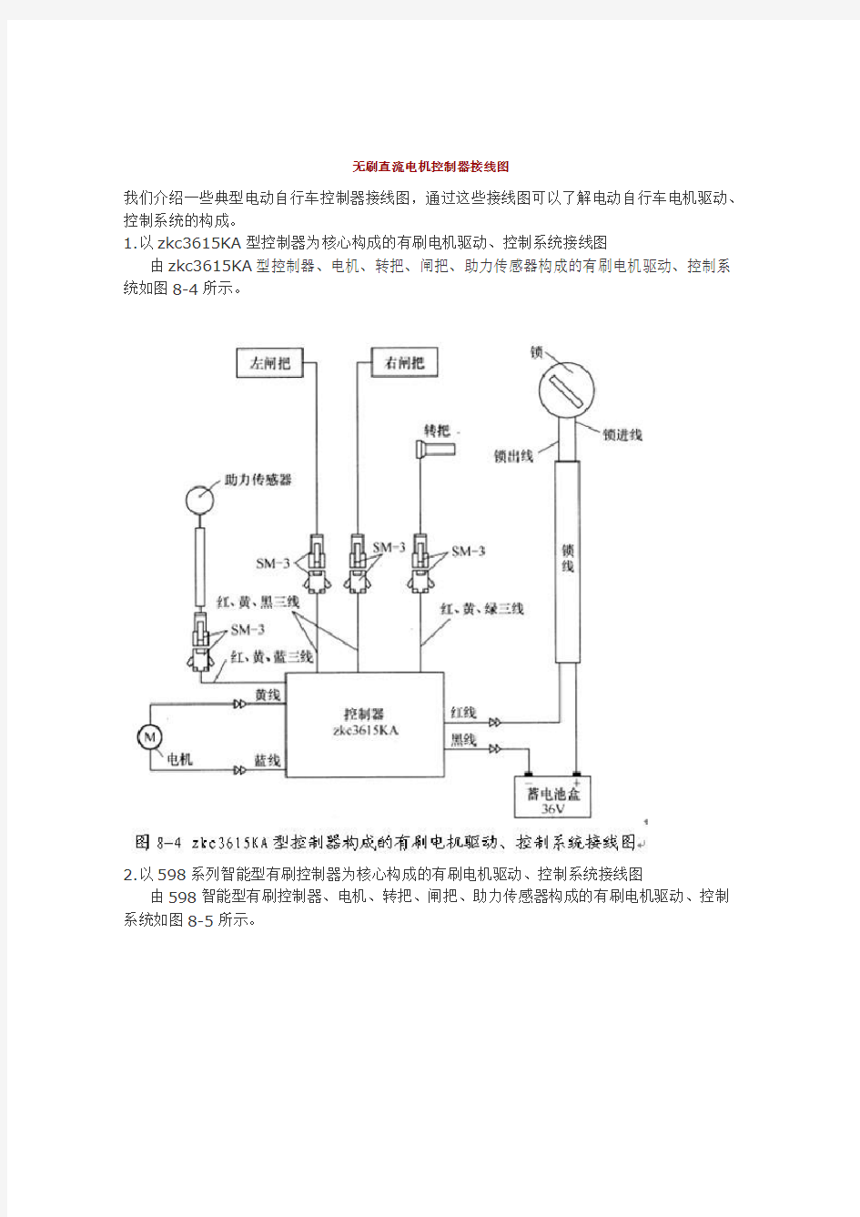 无刷直流电机控制器接线图