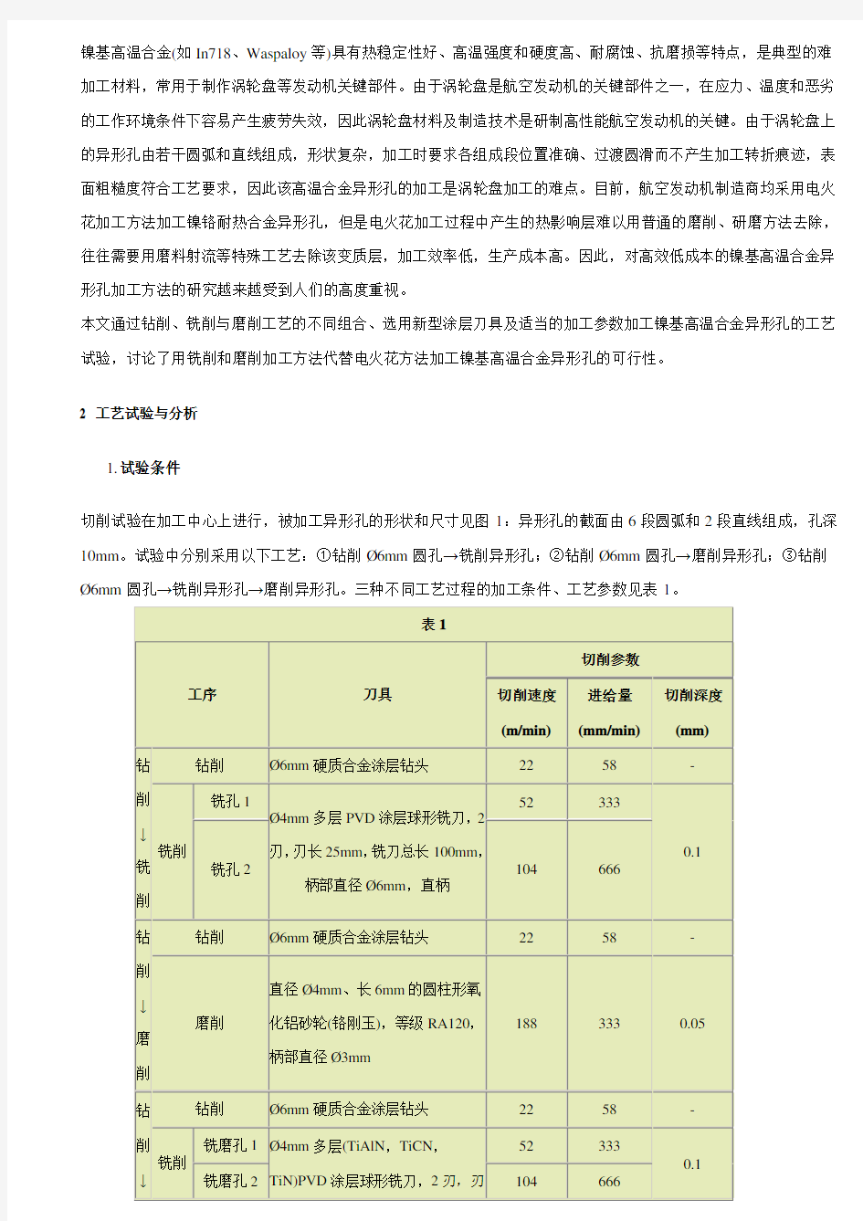 镍基高温合金waspaloy加工工艺