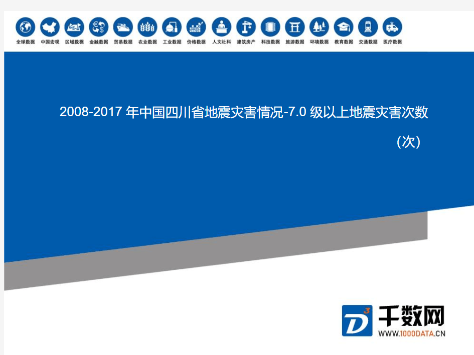 四川省地震灾害情况-7.0级以上地震灾害次数(次)