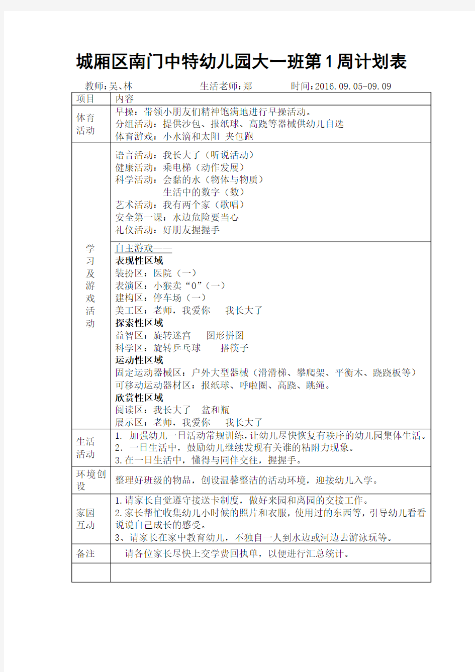 大一礼仪周计划.