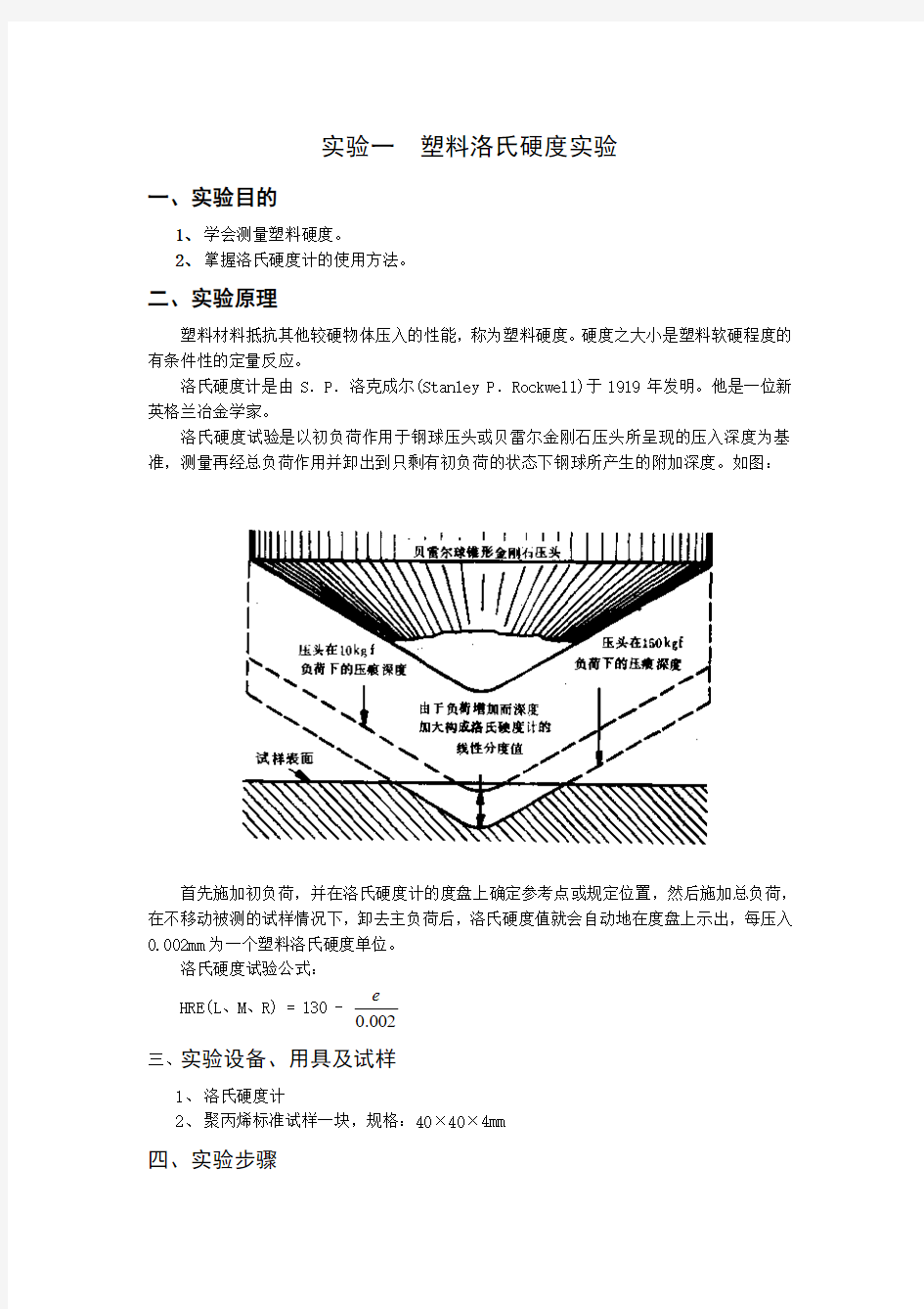 塑料洛氏硬度实验 2