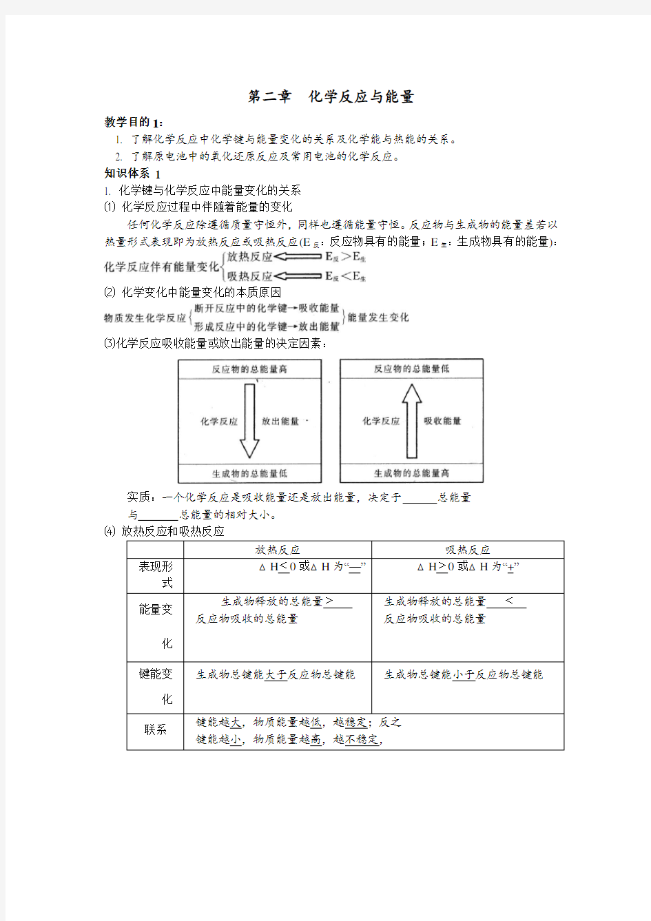 第二章  化学反应与能量