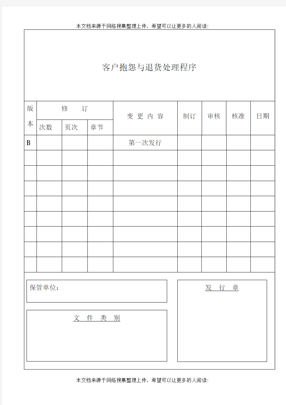 客户抱怨与退货处理程序