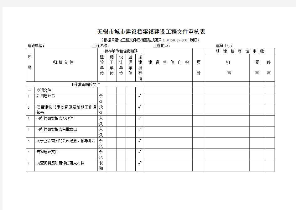 工程档案归档