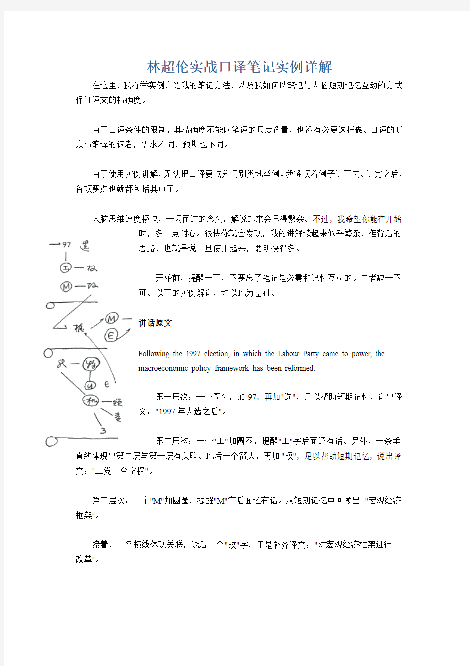 林超伦实战口译笔记实例详解