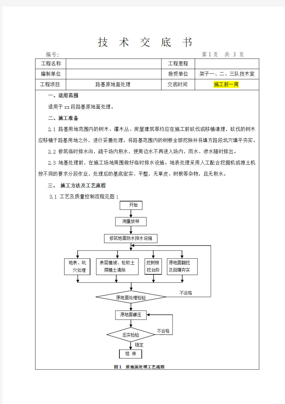 原地面处理技术交底