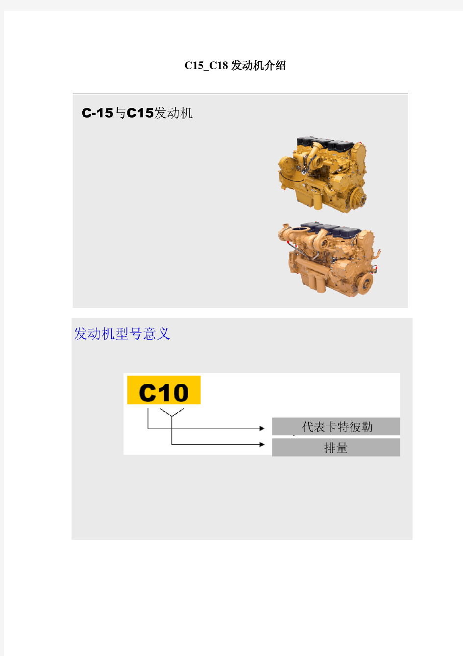 卡特比勒机组C15及C18图片介绍