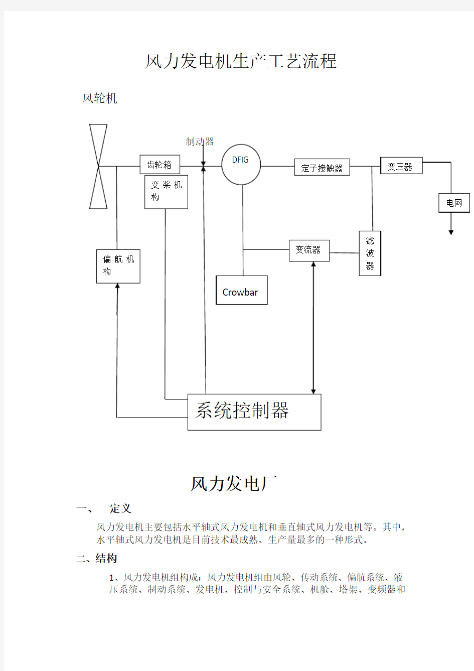 风电厂生产工艺流程