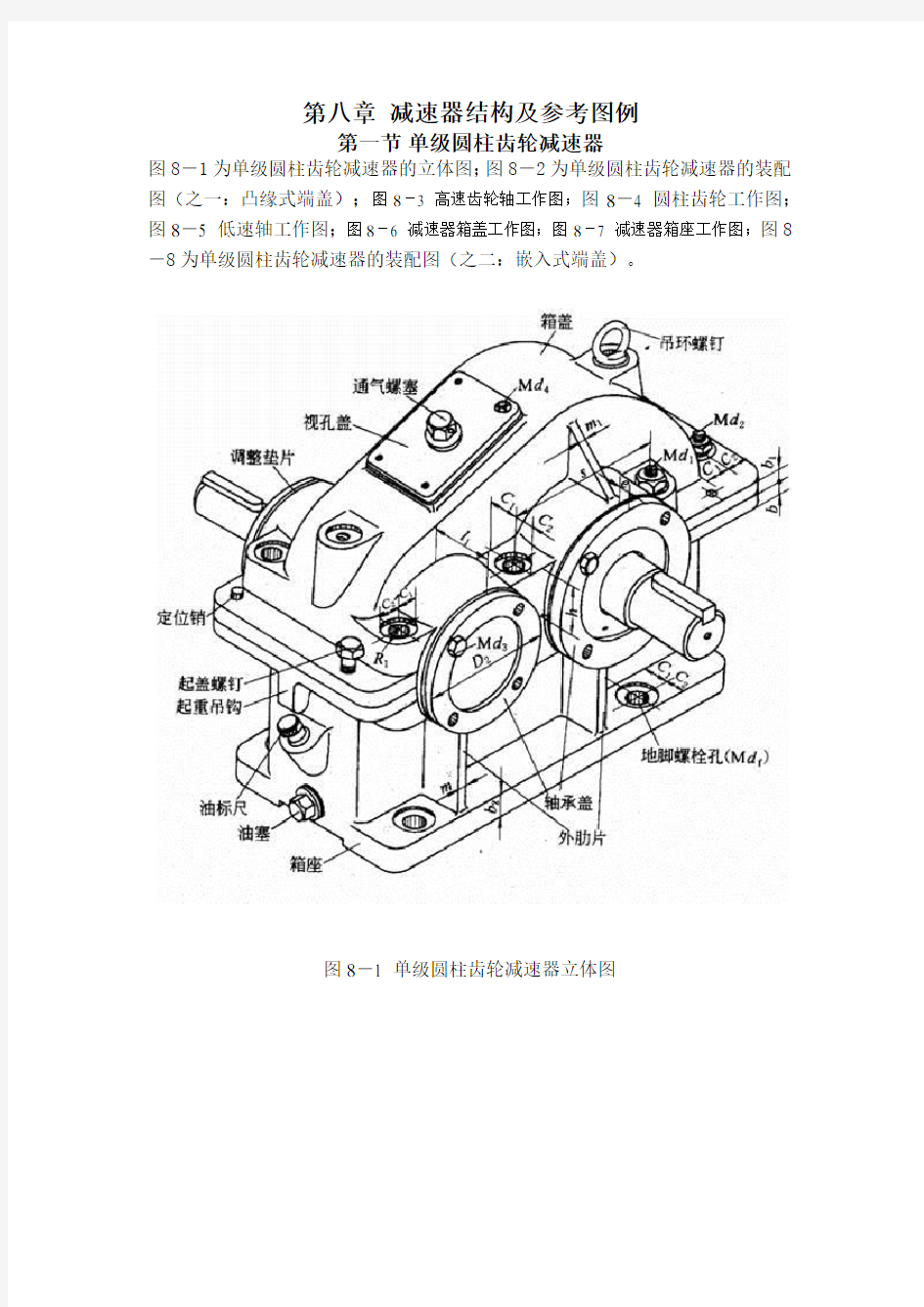 减速器结构及参考图例.