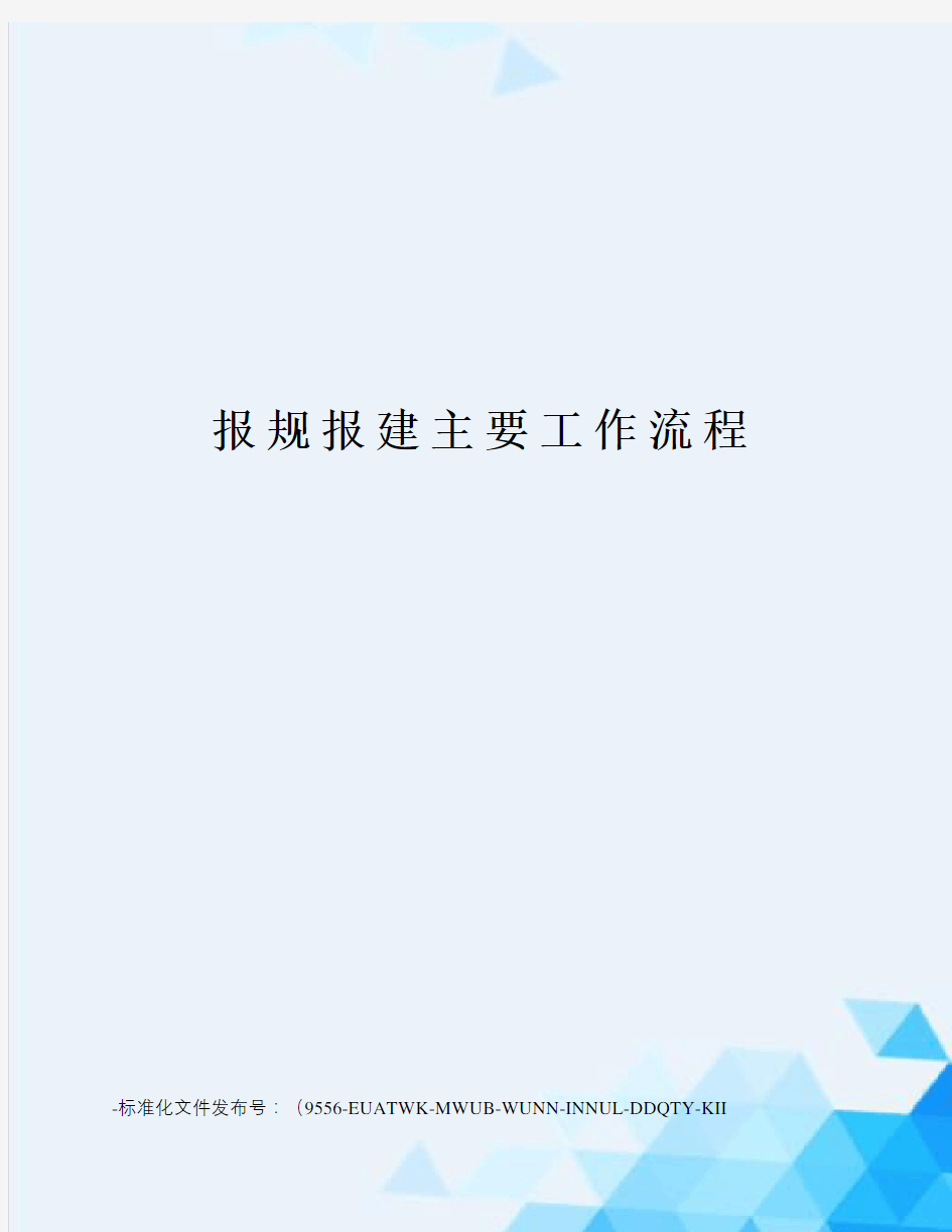 报规报建主要工作流程