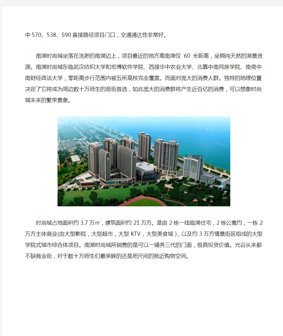 南湖时尚城打造武汉首个大学综合体商业街