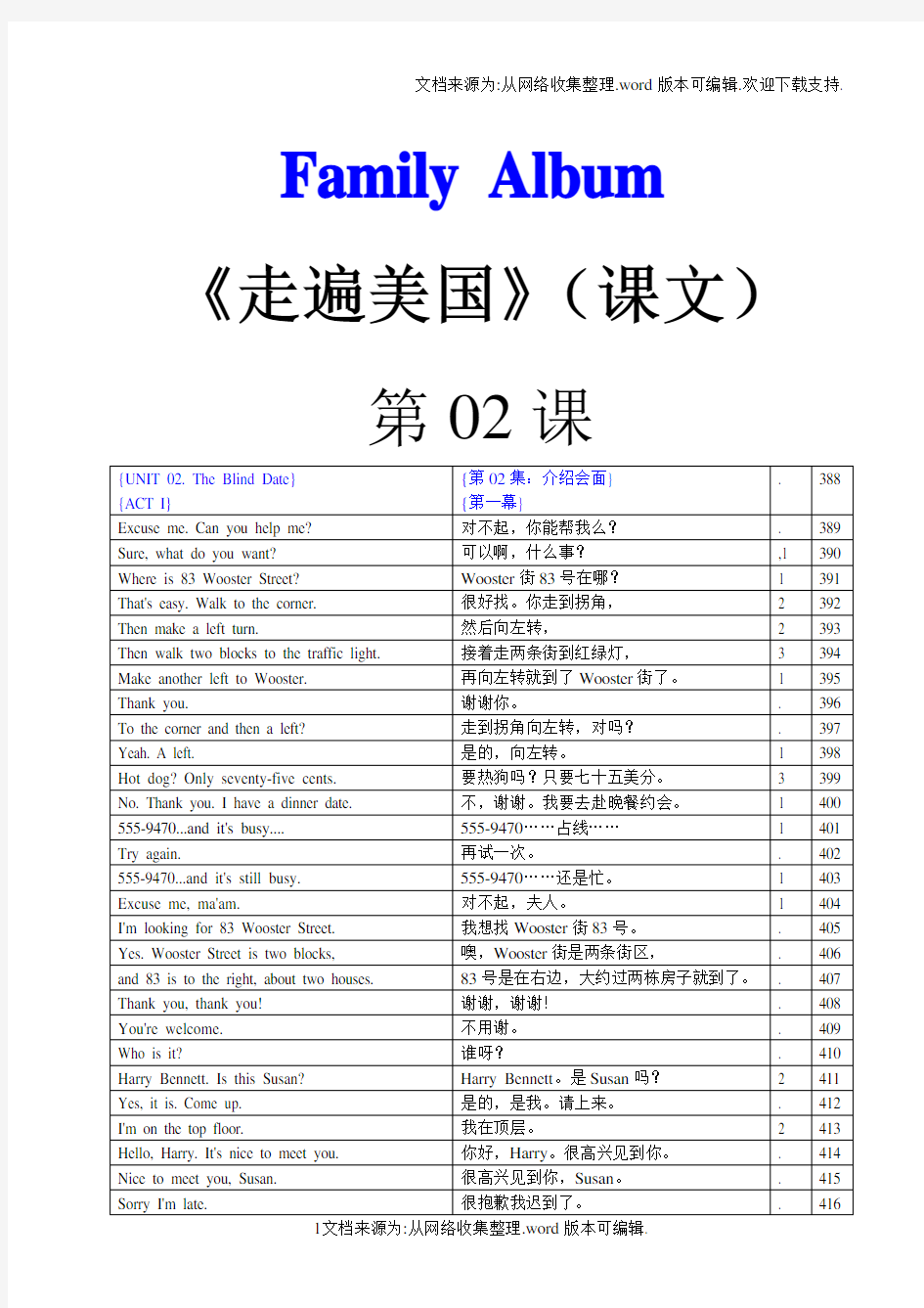 走遍美国课文familyalbumusa