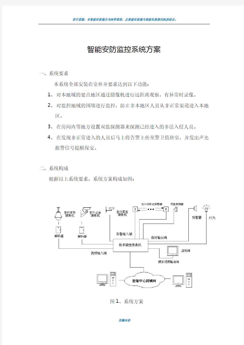 智能安防监控系统方案