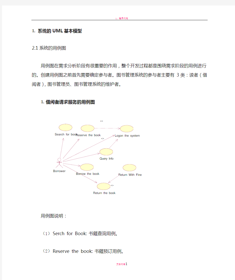 图书馆管理系统的用例图