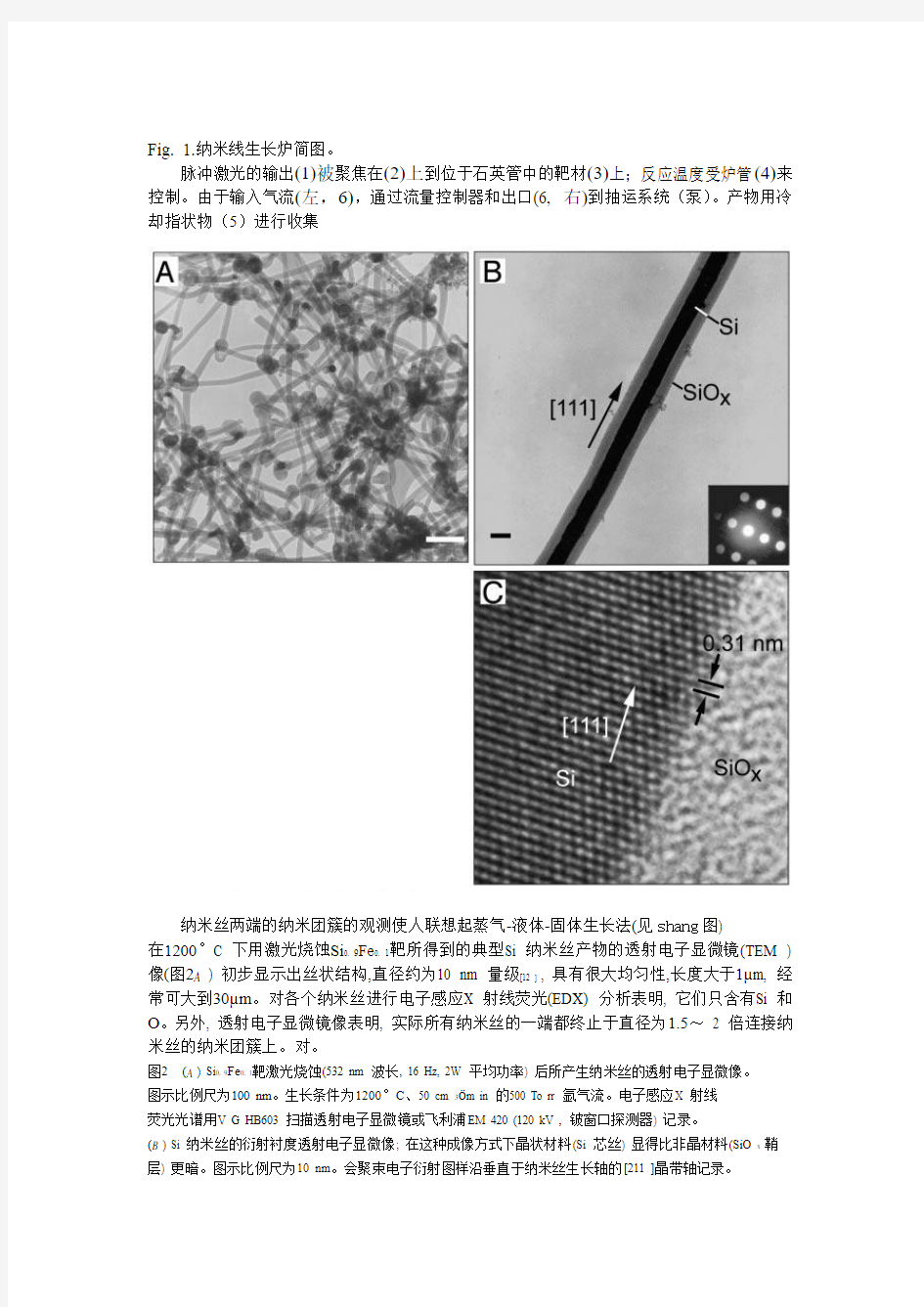 发展了一种针对合成半导体纳米线的方法