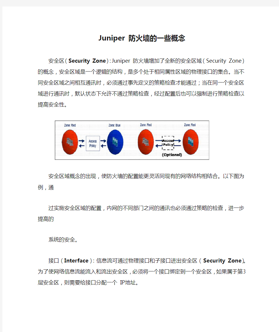 Juniper 防火墙的一些概念(对于理解很重要)