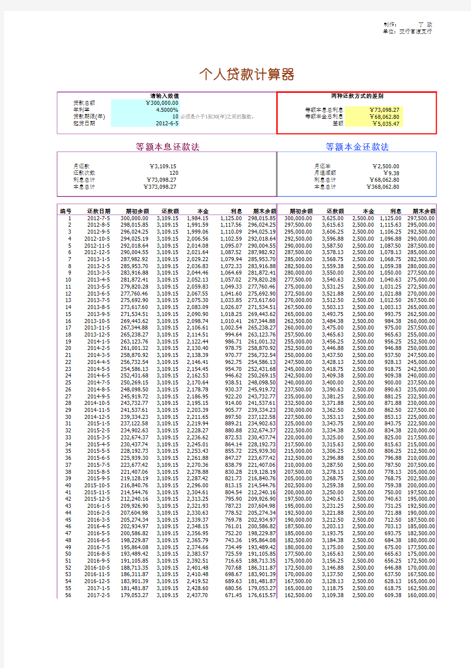 公积金房贷计算器