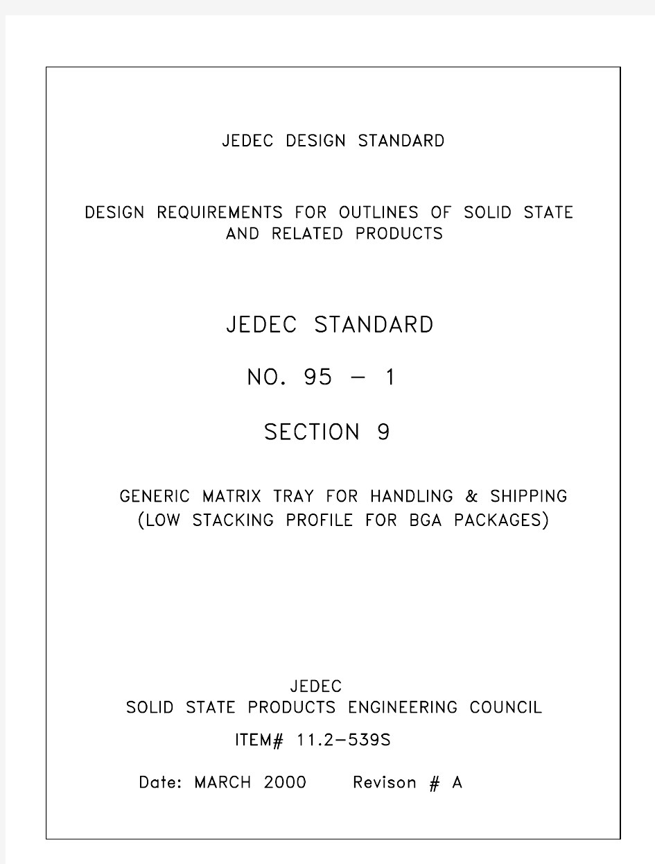 Jedec tray DGuide9a