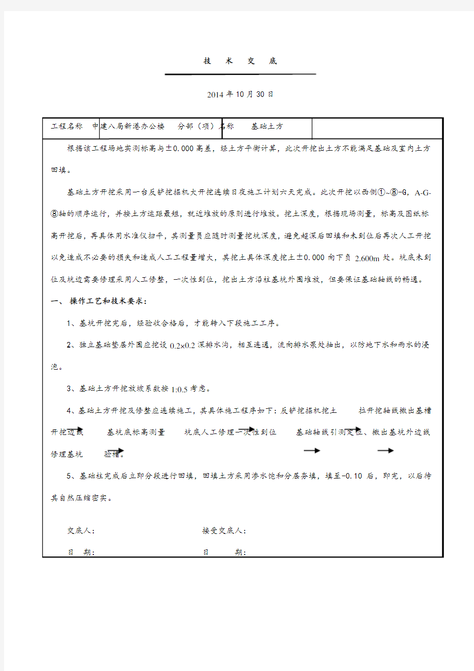 房建工程各工种技术交底大全最新