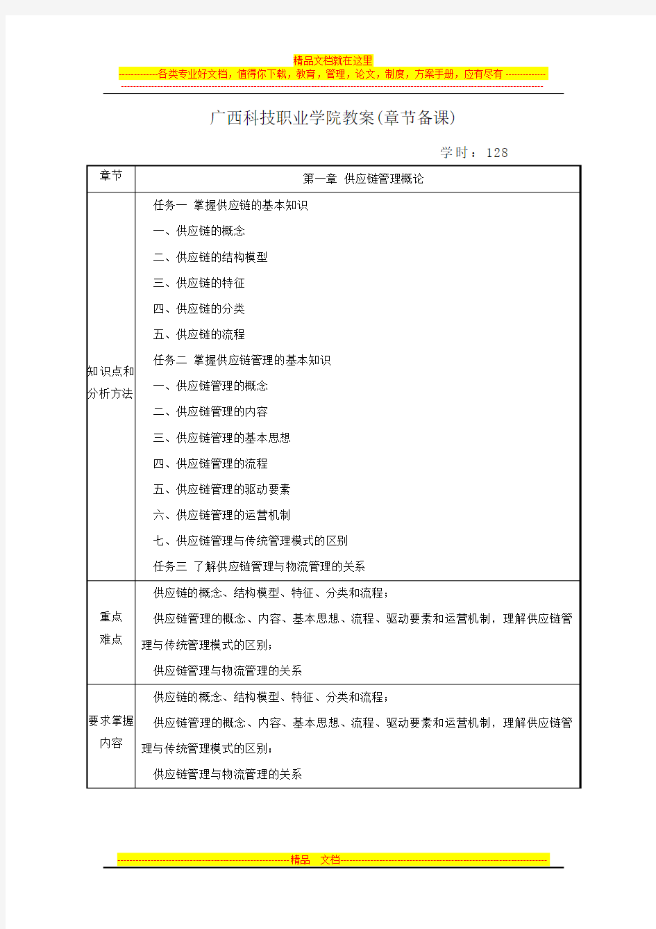 供应链管理教案