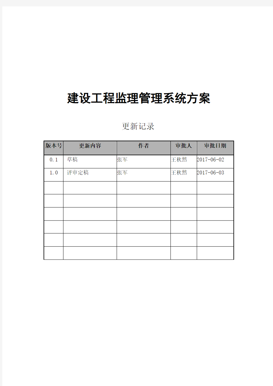 建设工程监理管理系统方案