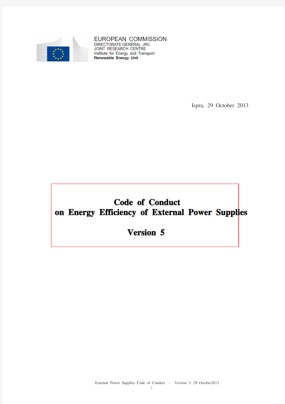 欧盟能效标准COC V5电源新要求