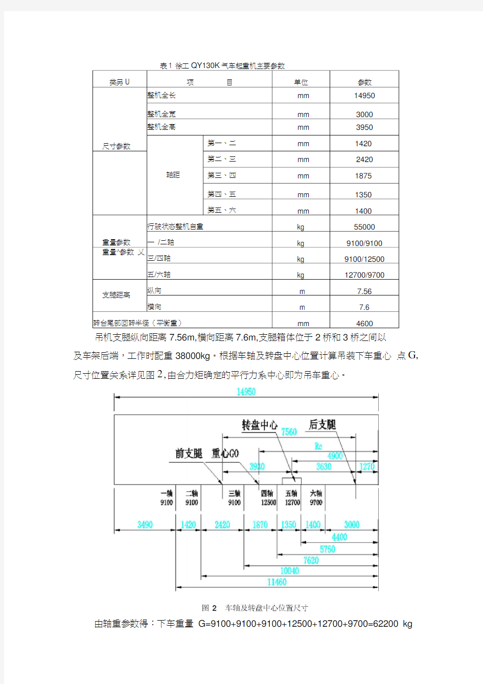 汽车吊机支腿反力计算及梁板受力分析