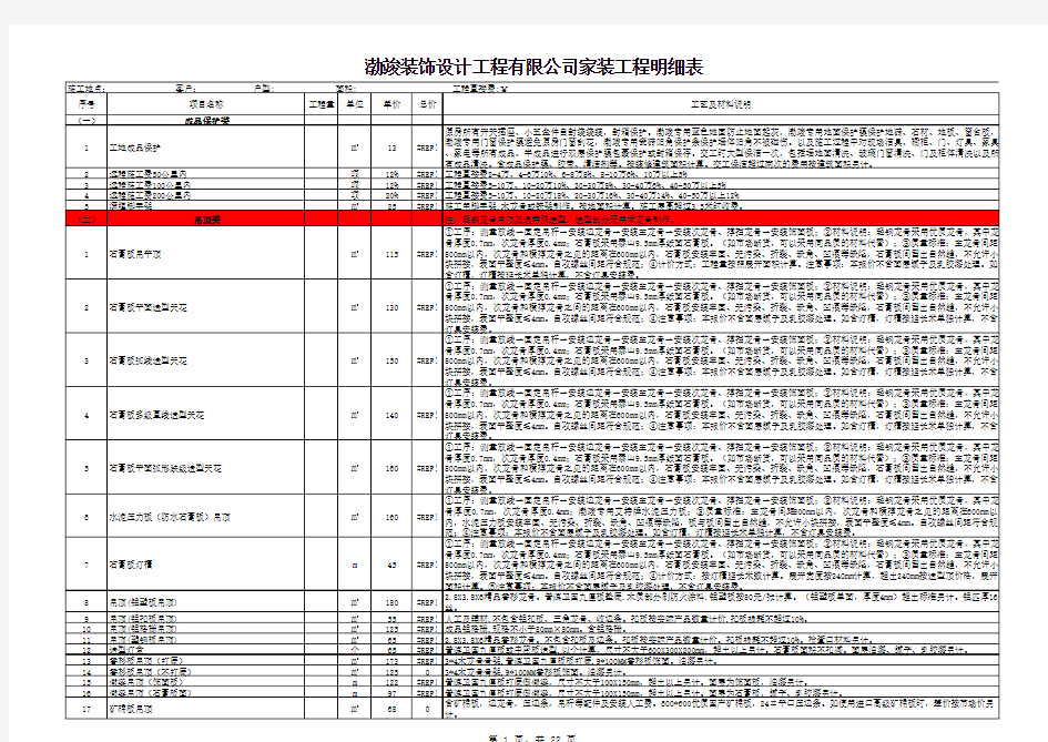 家装标准预算表.xls