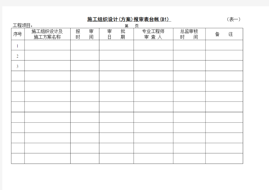 监理各类台帐