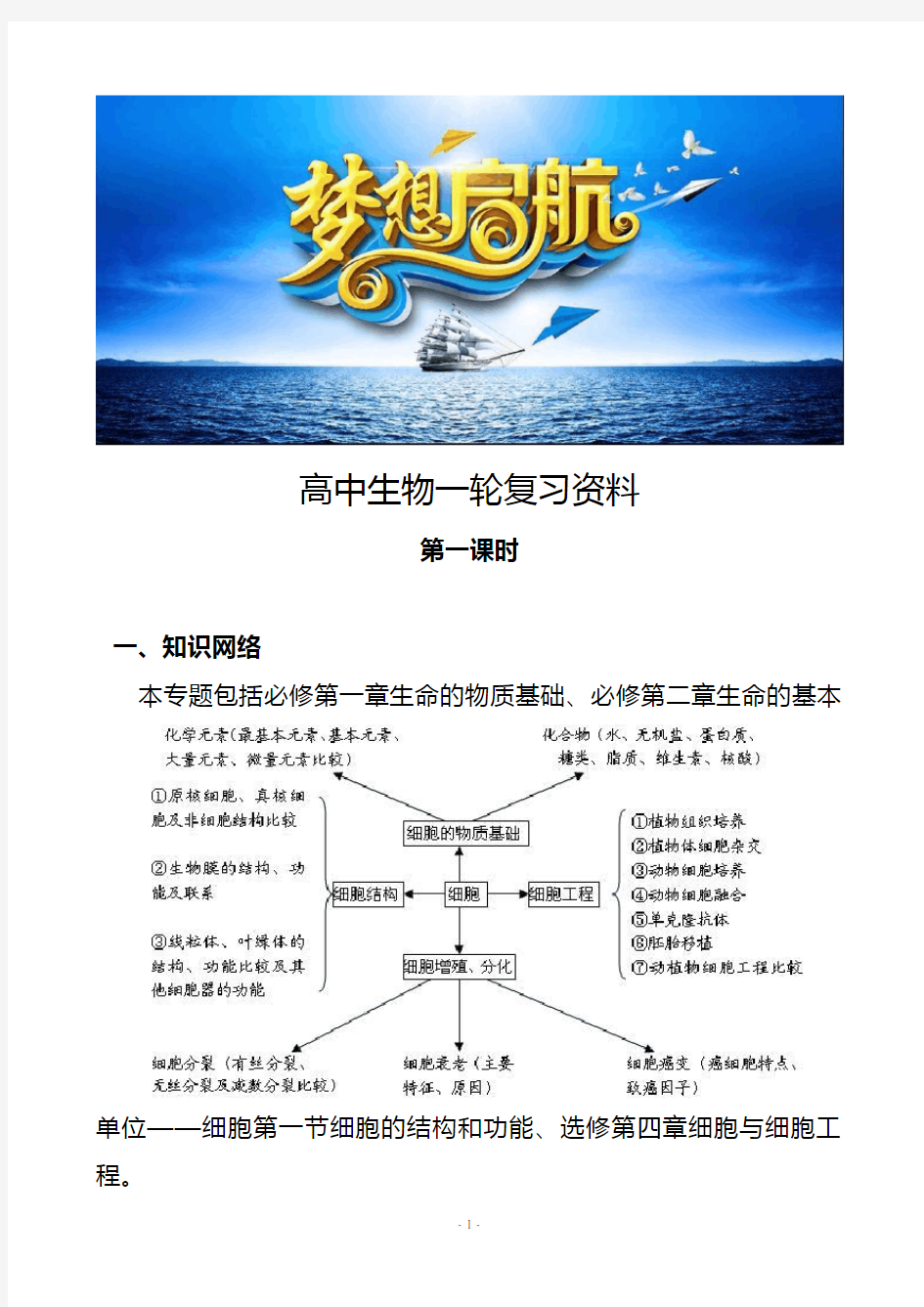 高中生物一轮复习资料