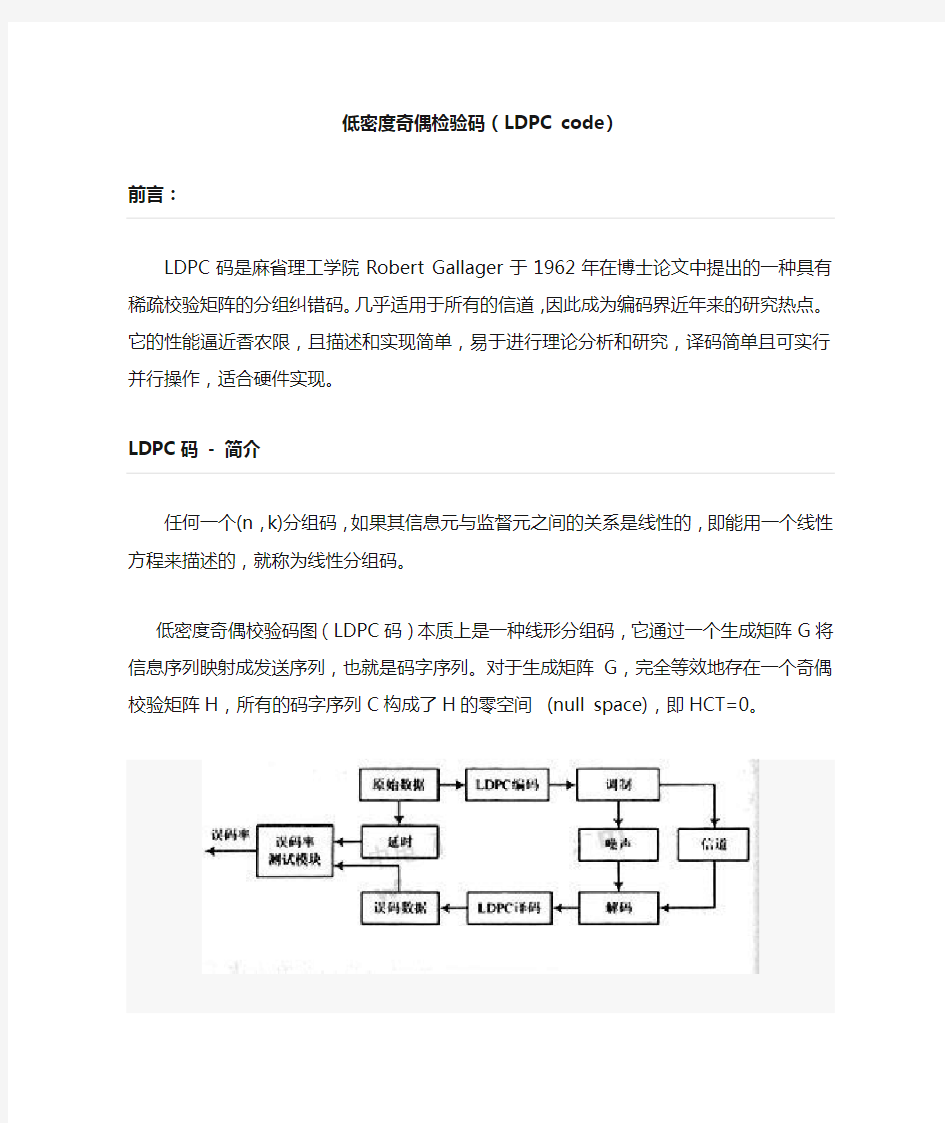 低密度奇偶检验码