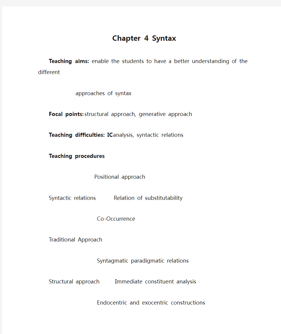 Chapter 4 Syntax