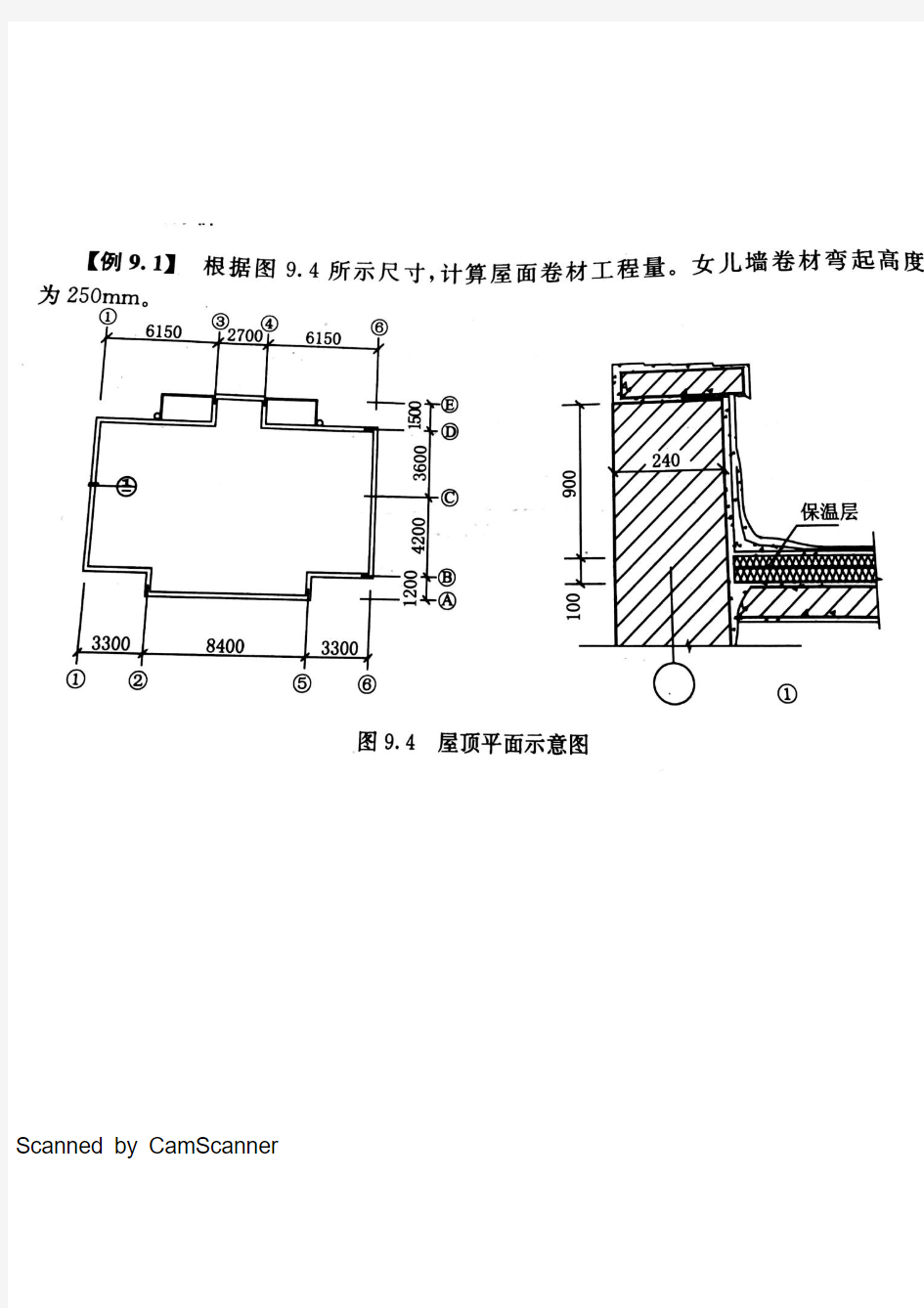 屋面防水工程量计算案例