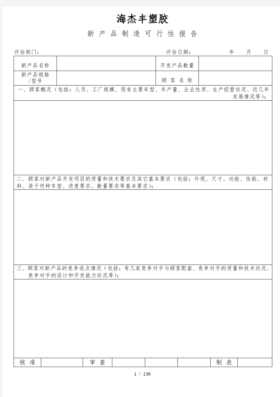 APQP标准全套表单(最全面)