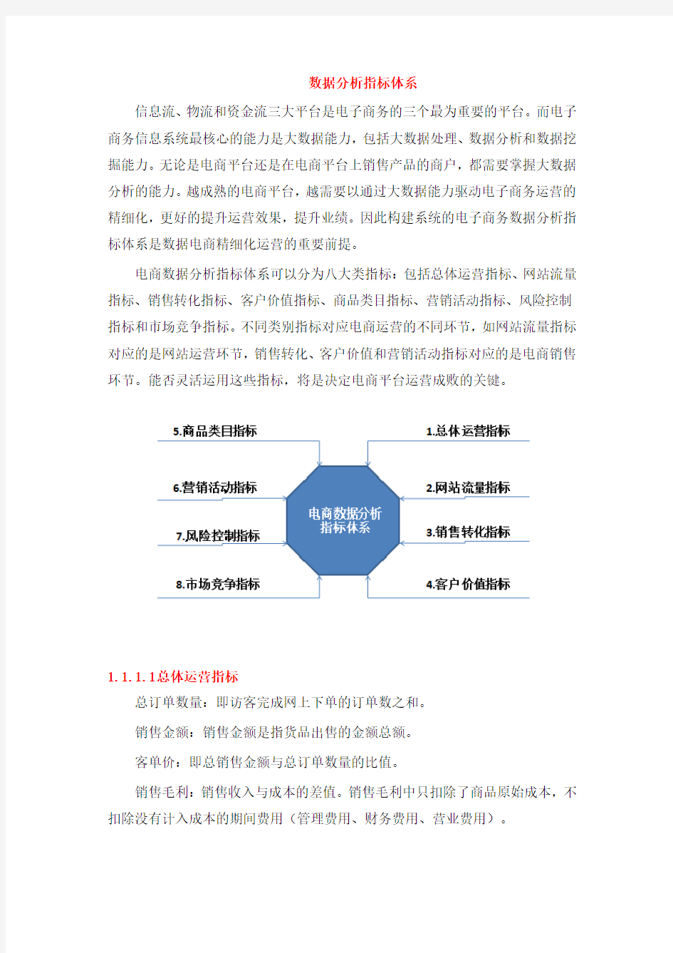 【通用】数据分析常用指标介绍.docx